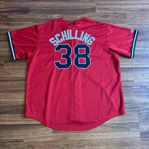 VTG Majestic Boston Red Sox Stitched “Curt Schilling” Baseball Jersey, Size:2XL